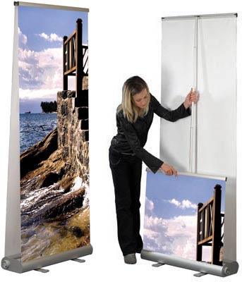 Signage Displays Smart Roll Banner - Double Display8